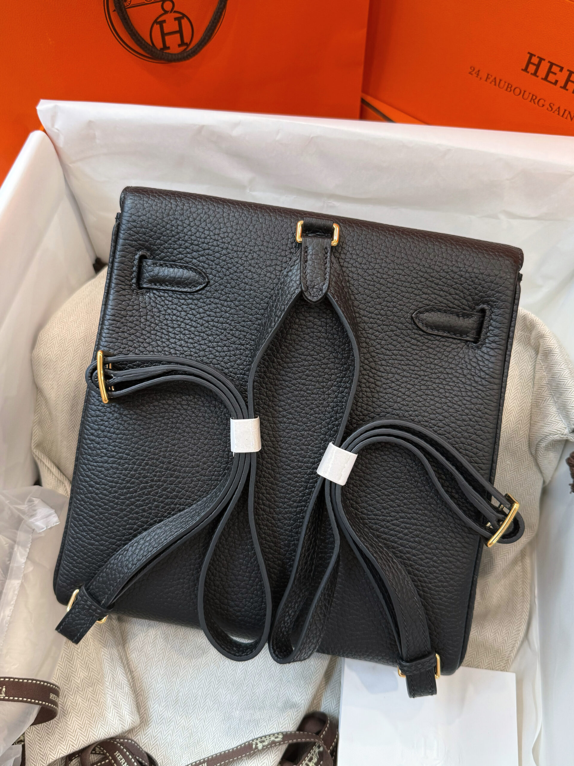 BALO HERMES KELLY ADO II BACKPACK NOIR CLEMENCE - GHW 8 BALO HERMES KELLY ADO II BACKPACK NOIR CLEMENCE - GHW - Ảnh 8