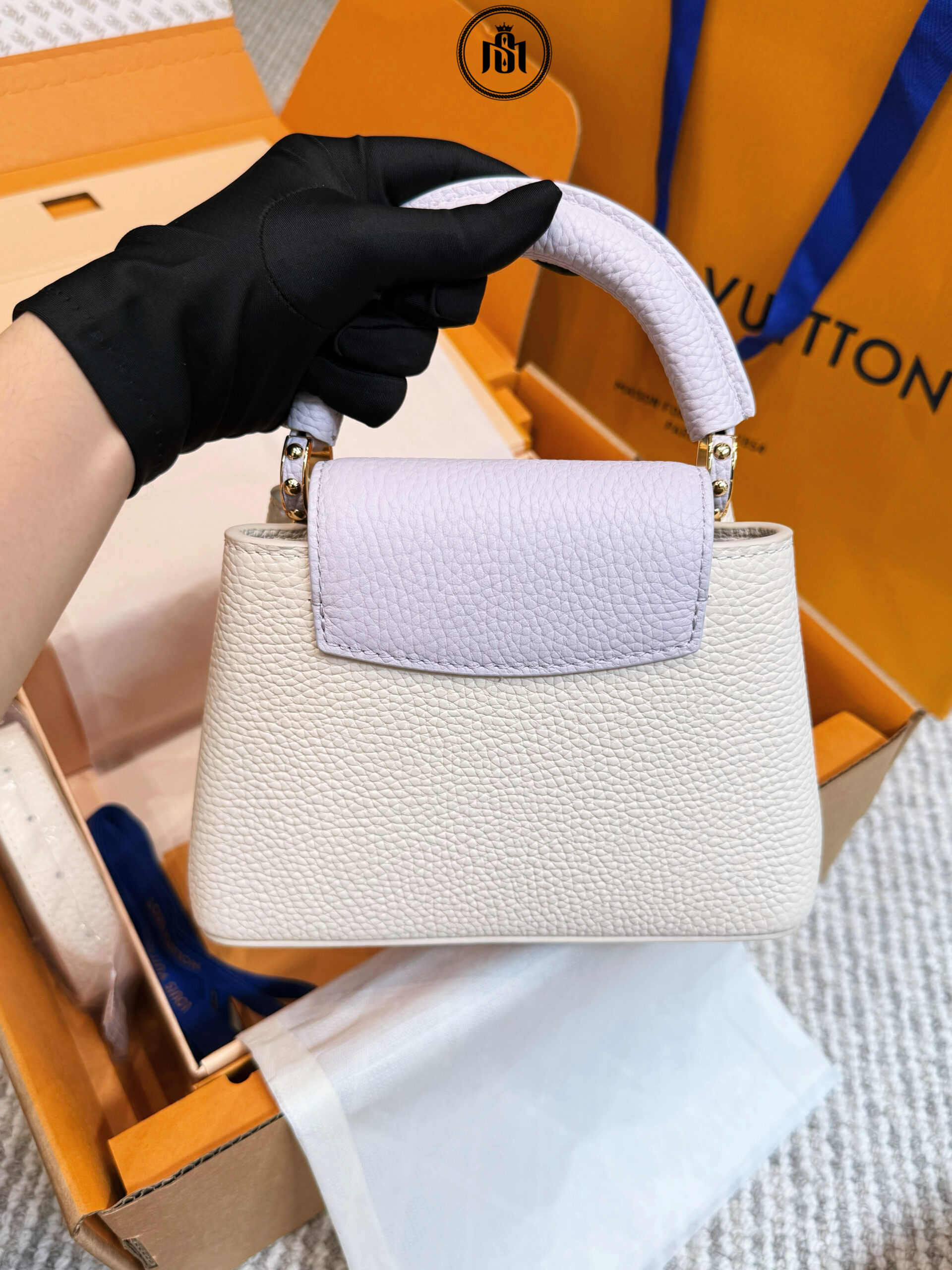 TÚI LOUIS VUITTON CAPUCINES MINI QUARTZ MISTY M15117 8 TÚI LOUIS VUITTON CAPUCINES MINI QUARTZ MISTY M15117 - Ảnh 8