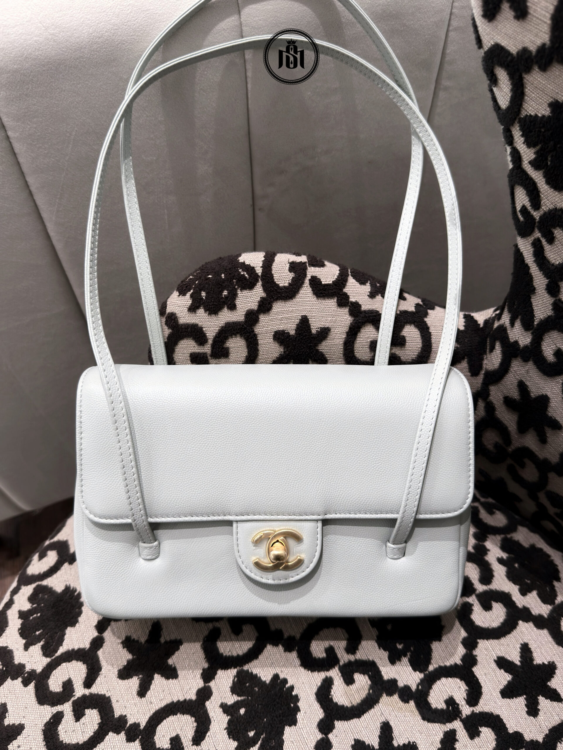 TÚI CHANEL 26SS SMALL PREPPY COCO FLAP BAG IN LIGHT GREEN GRAINED SHINY CALFSKIN & GOLD-TONE METAL 3 TÚI CHANEL 26SS SMALL PREPPY COCO FLAP BAG IN LIGHT GREEN GRAINED SHINY CALFSKIN & GOLD-TONE METAL - Ảnh 3