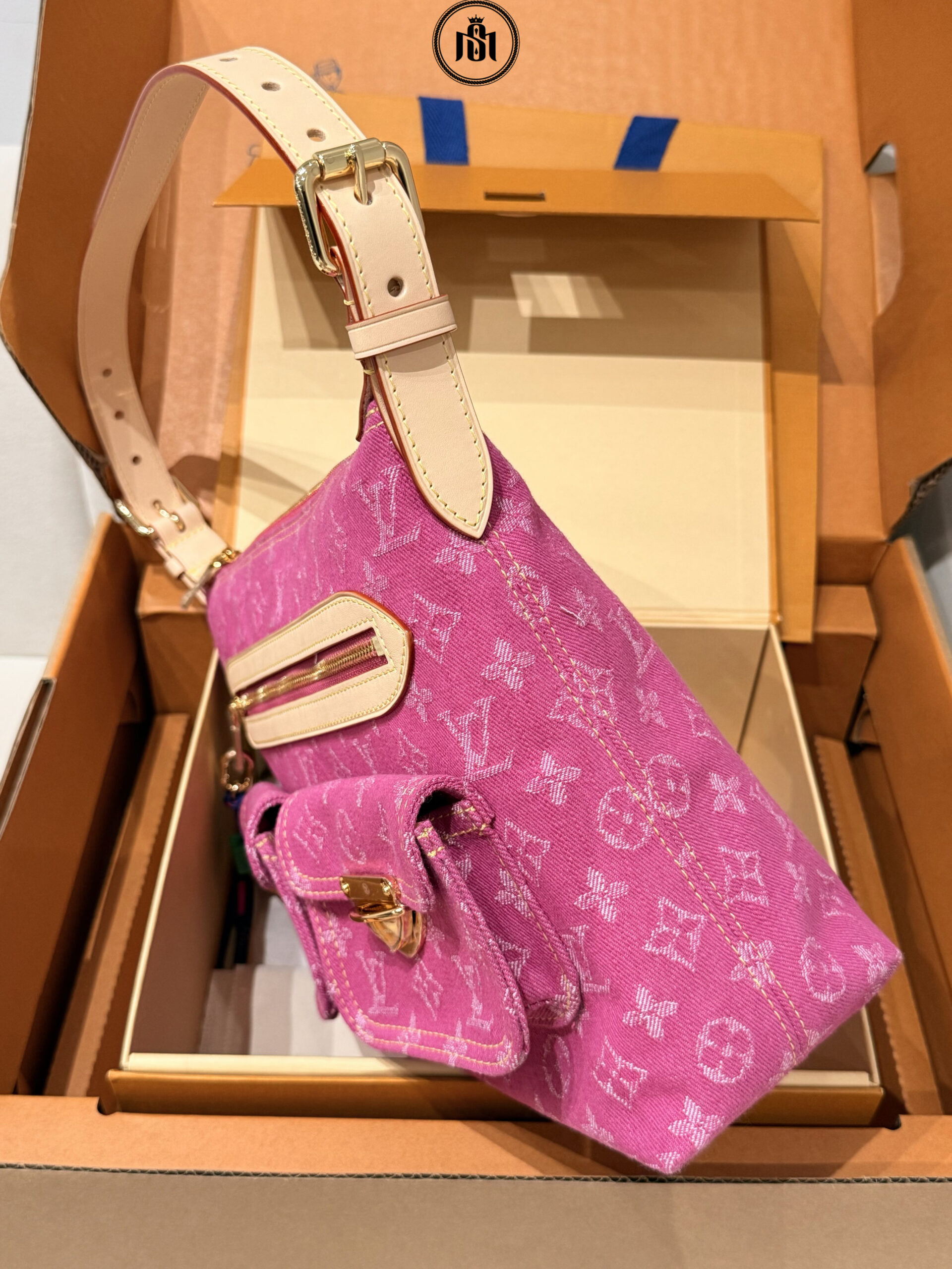 TÚI LOUIS VUITTON BAGGY FUCHSIA DENIM M28266 7 TÚI LOUIS VUITTON BAGGY FUCHSIA DENIM M28266 - Ảnh 7
