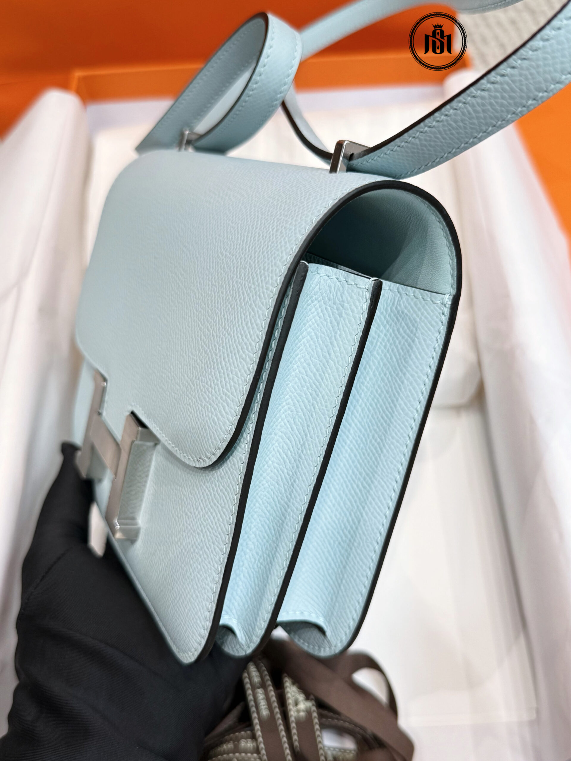 TÚI HERMES CONSTANCE 18 BLEU BRUME EPSOM - PHW 7 TÚI HERMES CONSTANCE 18 BLEU BRUME EPSOM - PHW - Ảnh 7