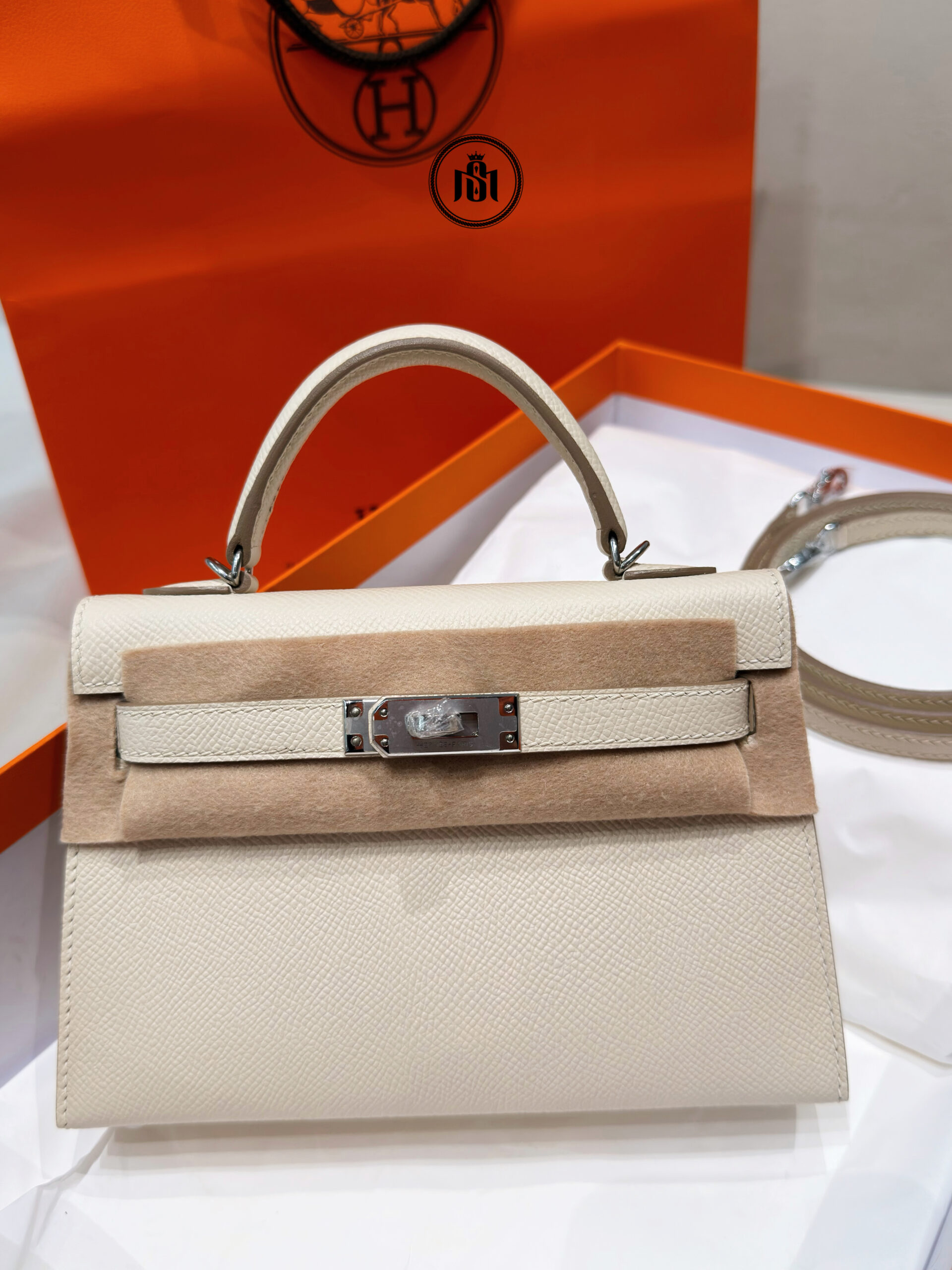 TÚI HERMES MINI KELLY 20 II CRAIE EPSOM - GHW | PHW 6 TÚI HERMES MINI KELLY 20 II CRAIE EPSOM - GHW | PHW - Ảnh 6