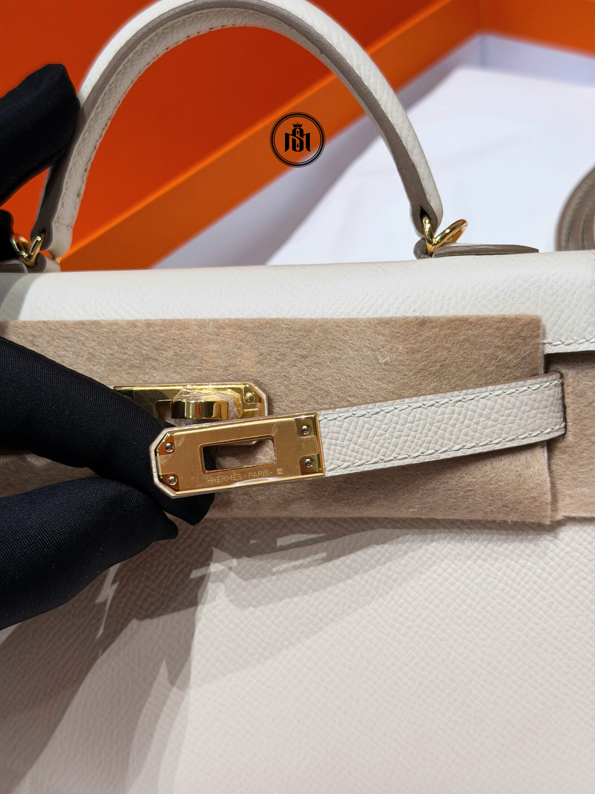 TÚI HERMES MINI KELLY 20 II CRAIE EPSOM - GHW | PHW 3 TÚI HERMES MINI KELLY 20 II CRAIE EPSOM - GHW | PHW - Ảnh 3