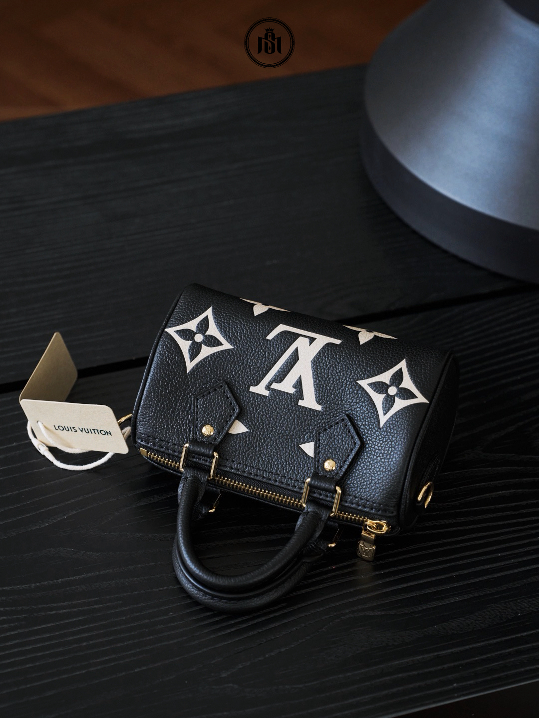 TÚI LOUIS VUITTON NANO SPEEDY BICOLOR MONOGRAM EMPREINTE BLACK / BEIGE M81456 7 TÚI LOUIS VUITTON NANO SPEEDY BICOLOR MONOGRAM EMPREINTE BLACK / BEIGE M81456 - Ảnh 7