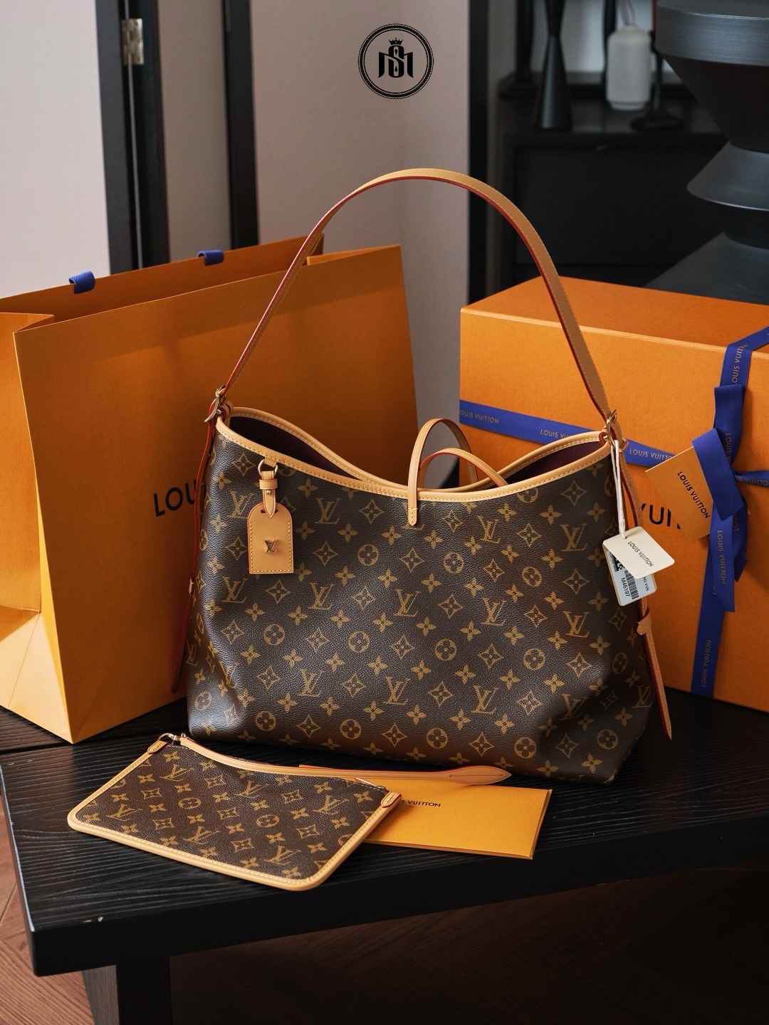 TÚI LOUIS VUITTON CARRYALL MM MONOGRAM M46197 2 TÚI LOUIS VUITTON CARRYALL MM MONOGRAM M46197 - Ảnh 2
