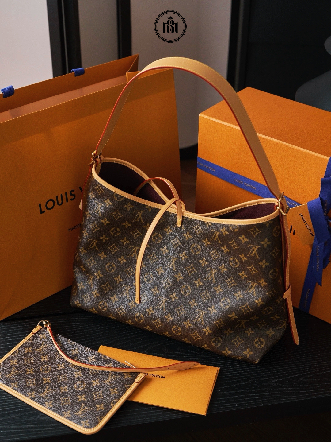 TÚI LOUIS VUITTON CARRYALL MM MONOGRAM M46197 5 TÚI LOUIS VUITTON CARRYALL MM MONOGRAM M46197 - Ảnh 5