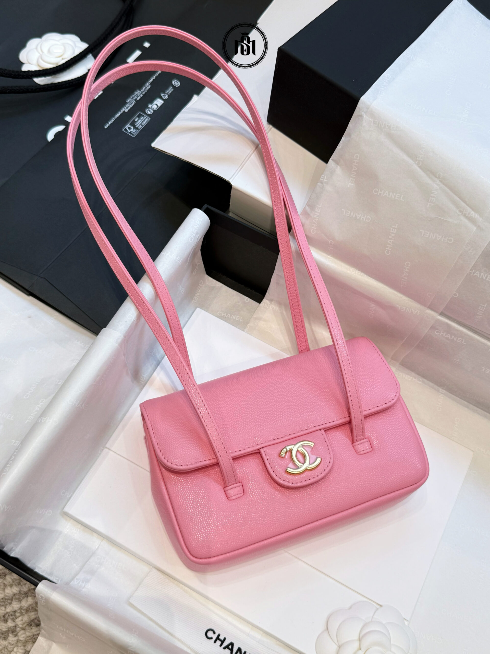 TÚI CHANEL PREPPY COCO MINI FLAP BAG IN PINK GRAINED CALFSKIN & GOLD-TONE METAL 2 TÚI CHANEL PREPPY COCO MINI FLAP BAG IN PINK GRAINED CALFSKIN & GOLD-TONE METAL - Ảnh 2