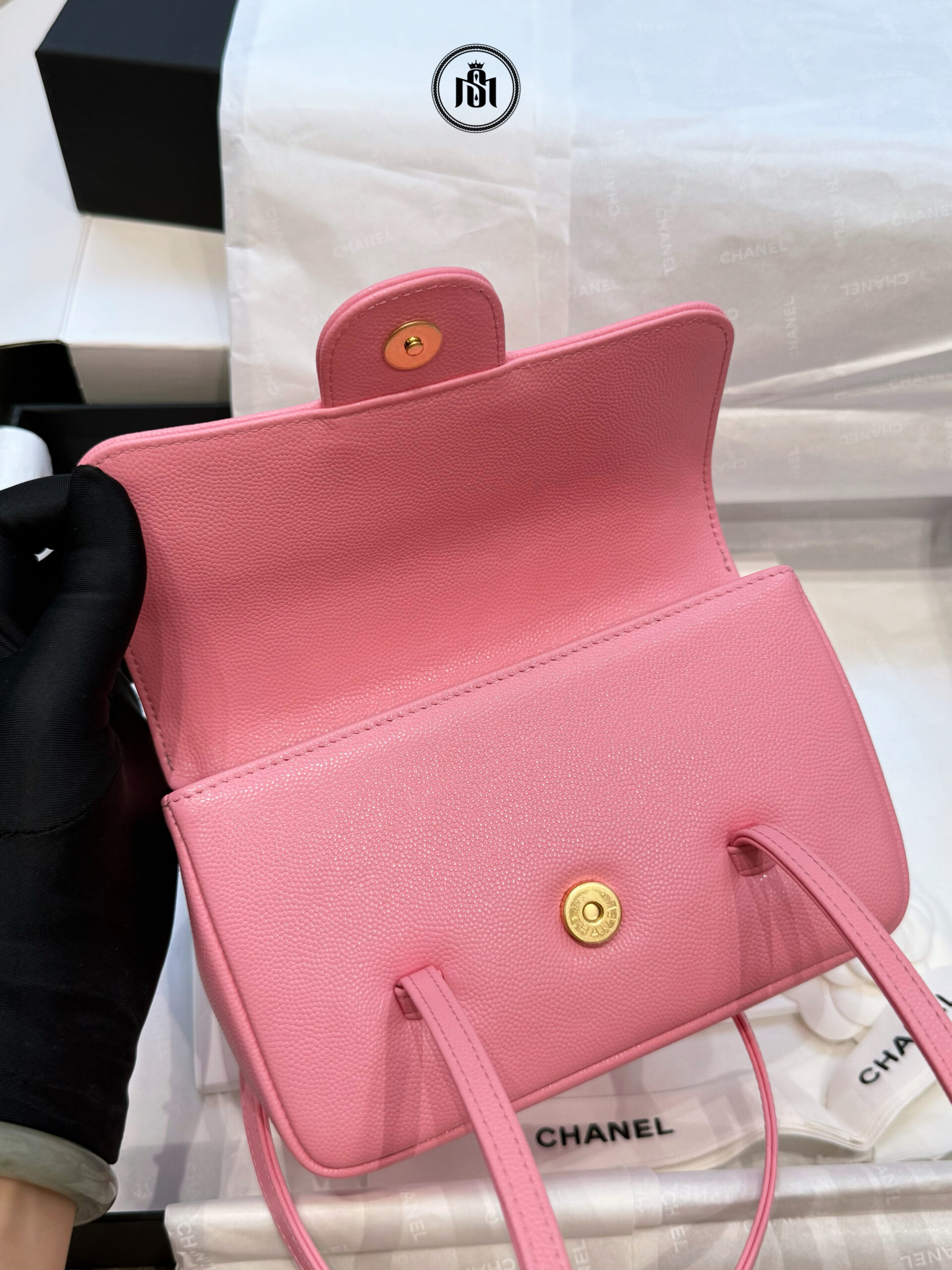 TÚI CHANEL PREPPY COCO MINI FLAP BAG IN PINK GRAINED CALFSKIN & GOLD-TONE METAL 7 TÚI CHANEL PREPPY COCO MINI FLAP BAG IN PINK GRAINED CALFSKIN & GOLD-TONE METAL - Ảnh 7