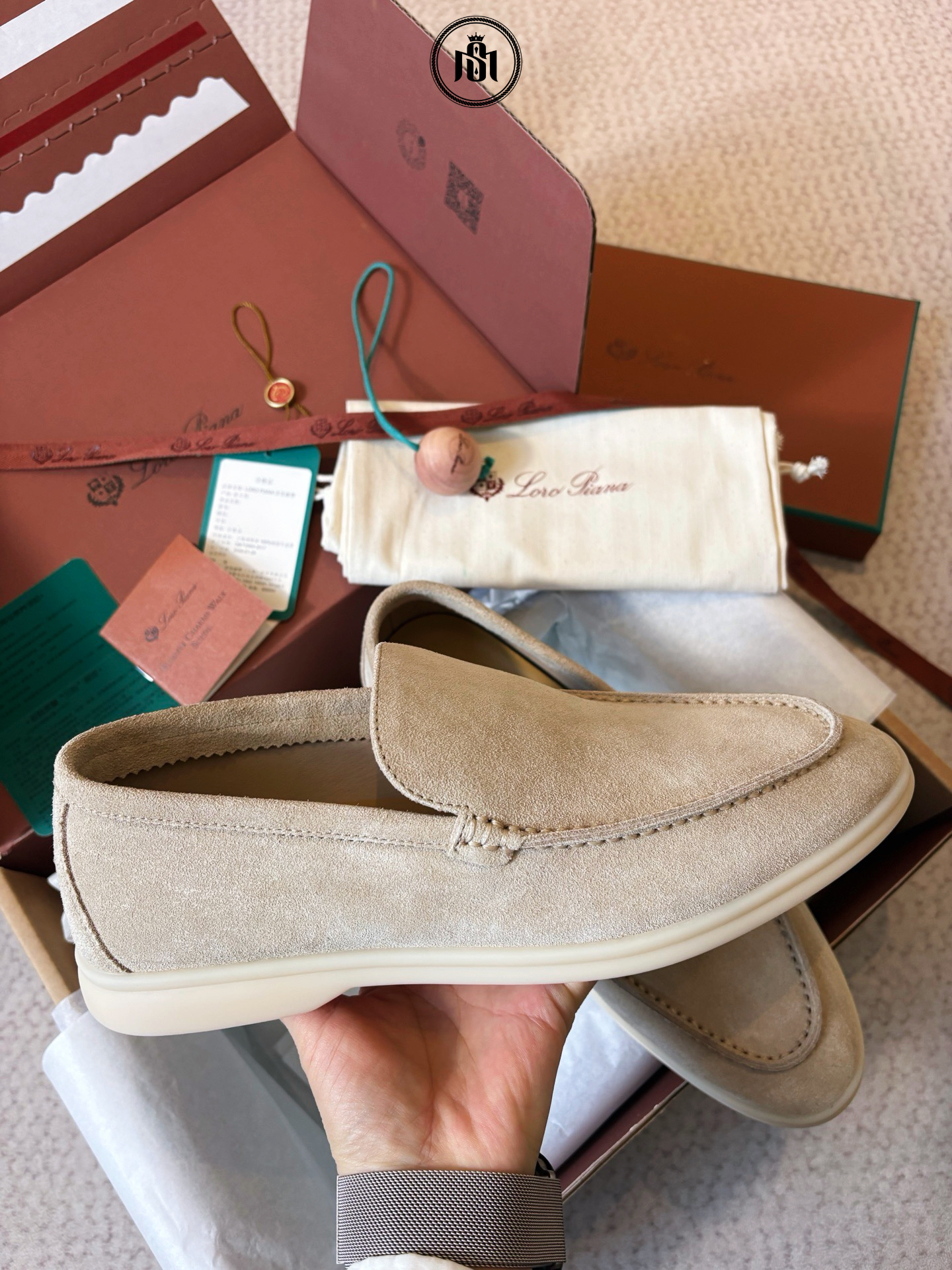 GIÀY LORO PIANA SUMMER WALK LOAFER SUEDE CLASSIC BEIGE 4 GIÀY LORO PIANA SUMMER WALK LOAFER SUEDE CLASSIC BEIGE - Ảnh 4