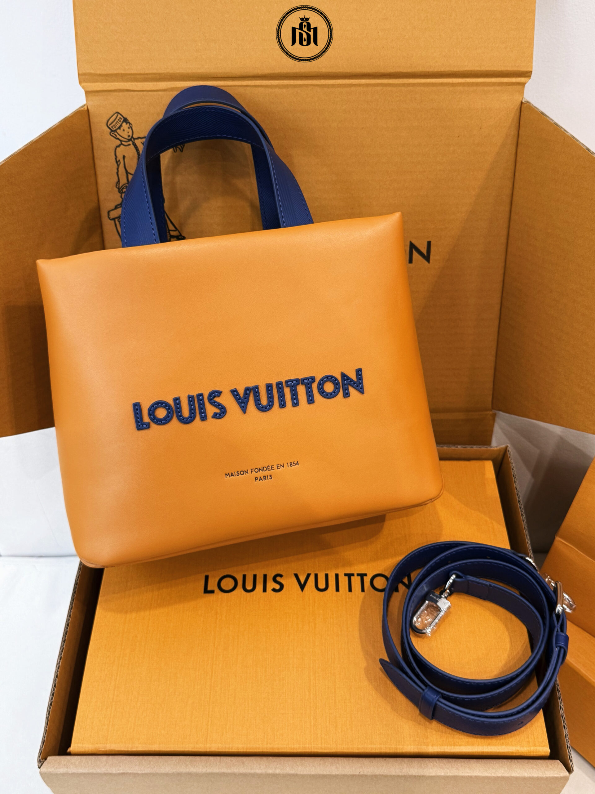 TÚI LOUIS VUITTON MINI SHOPPER TOTE SAFRAN YELLOW M28310 3 TÚI LOUIS VUITTON MINI SHOPPER TOTE SAFRAN YELLOW M28310 - Ảnh 3