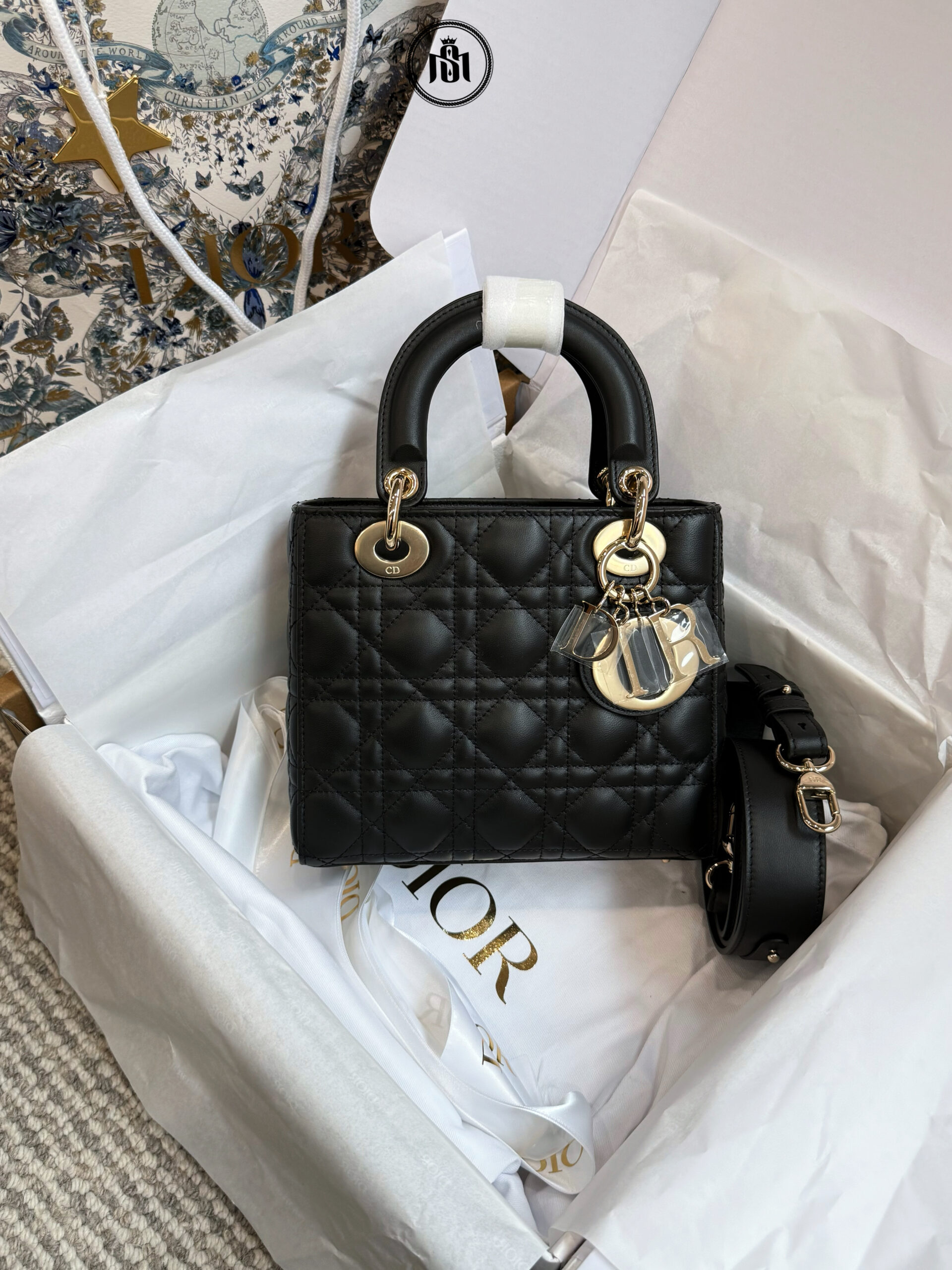 TÚI DIOR SMALL LADY DIOR MY ABC DIOR BAG BLACK CANNAGE LAMBSKIN 1 TÚI DIOR SMALL LADY DIOR MY ABC DIOR BAG BLACK CANNAGE LAMBSKIN