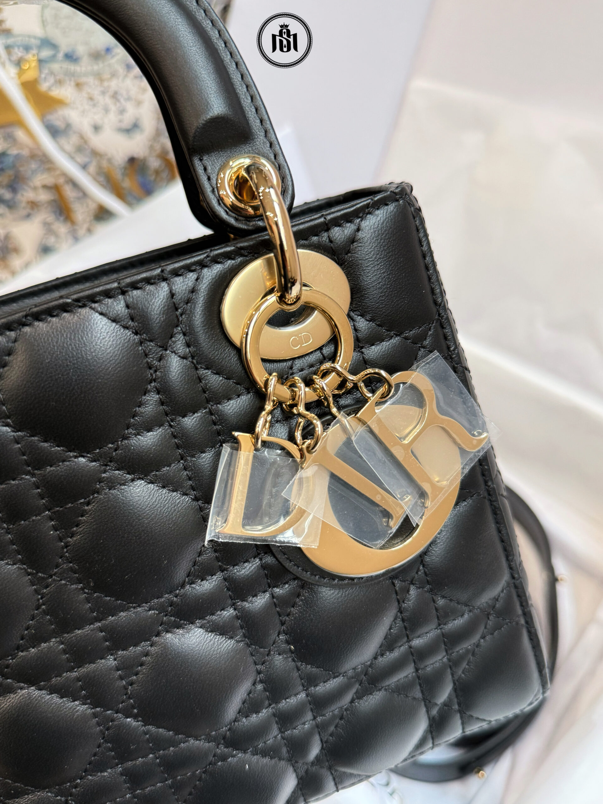 TÚI DIOR SMALL LADY DIOR MY ABC DIOR BAG BLACK CANNAGE LAMBSKIN 4 TÚI DIOR SMALL LADY DIOR MY ABC DIOR BAG BLACK CANNAGE LAMBSKIN - Ảnh 4