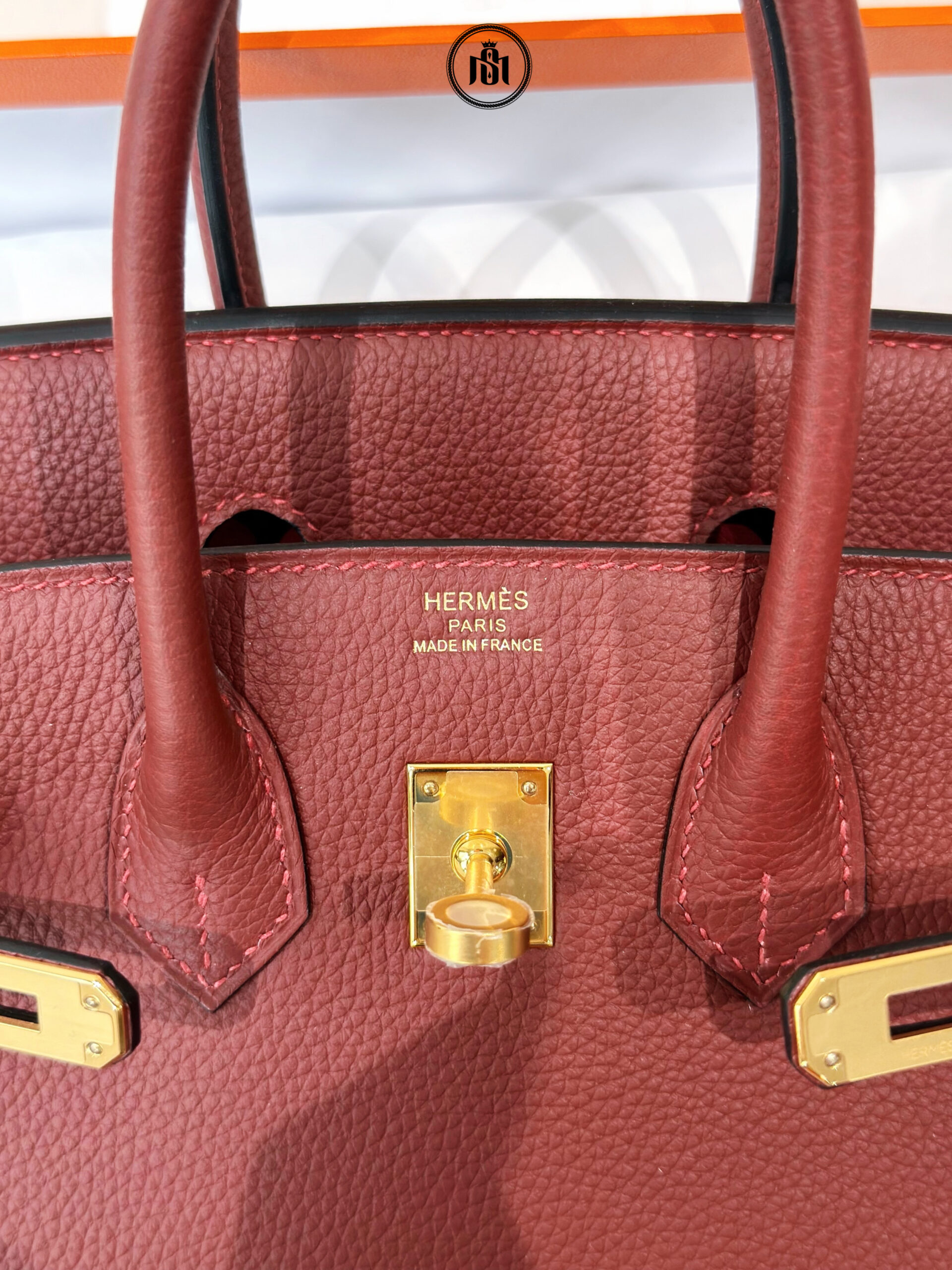 TÚI HERMES BIRKIN 25 ROUGE H TOGO - GHW 5 TÚI HERMES BIRKIN 25 ROUGE H TOGO - GHW - Ảnh 5