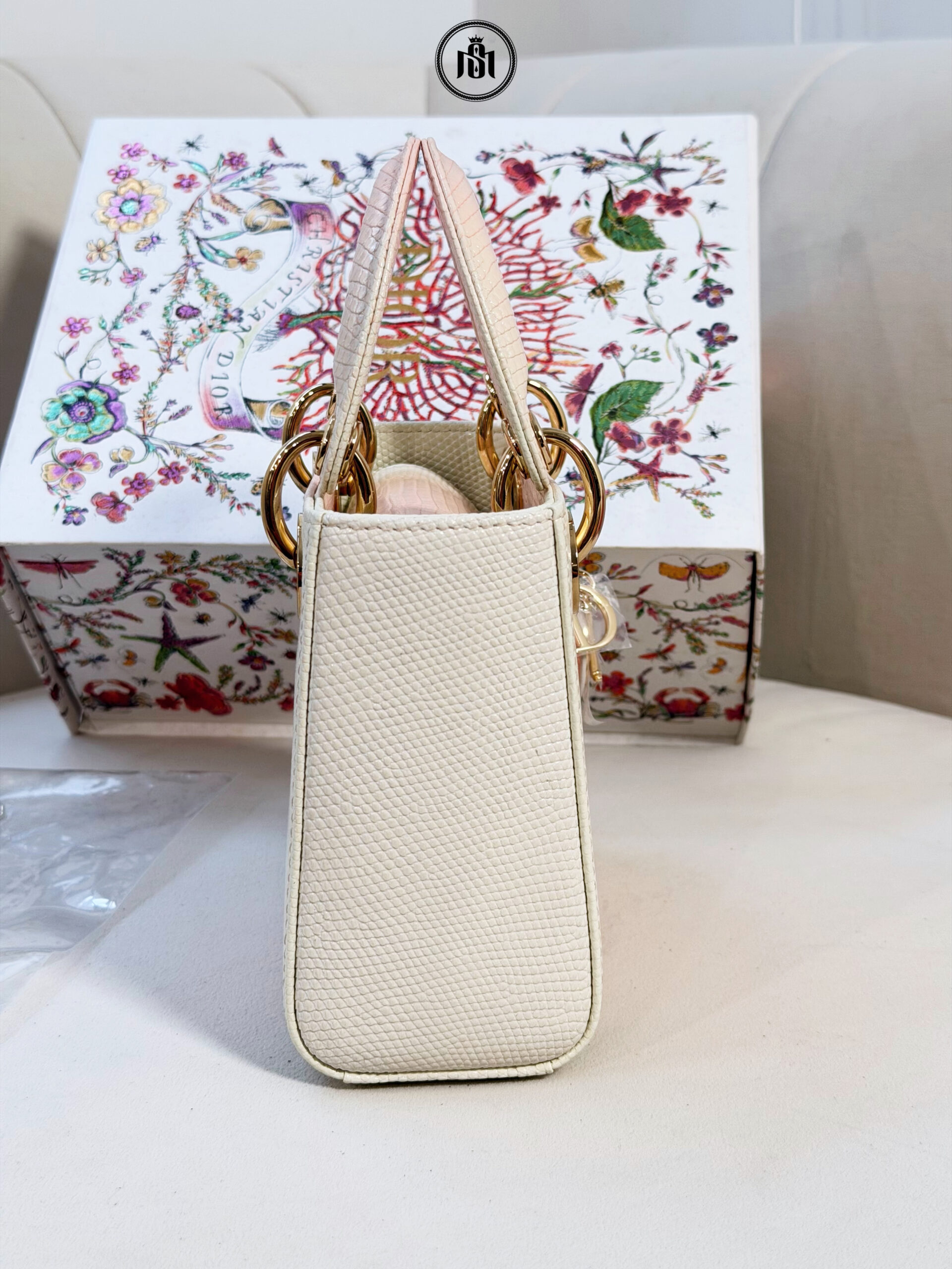 TÚI DIOR MINI LADY DIOR LIZARD WHITE 3 TÚI DIOR MINI LADY DIOR LIZARD WHITE - Ảnh 3