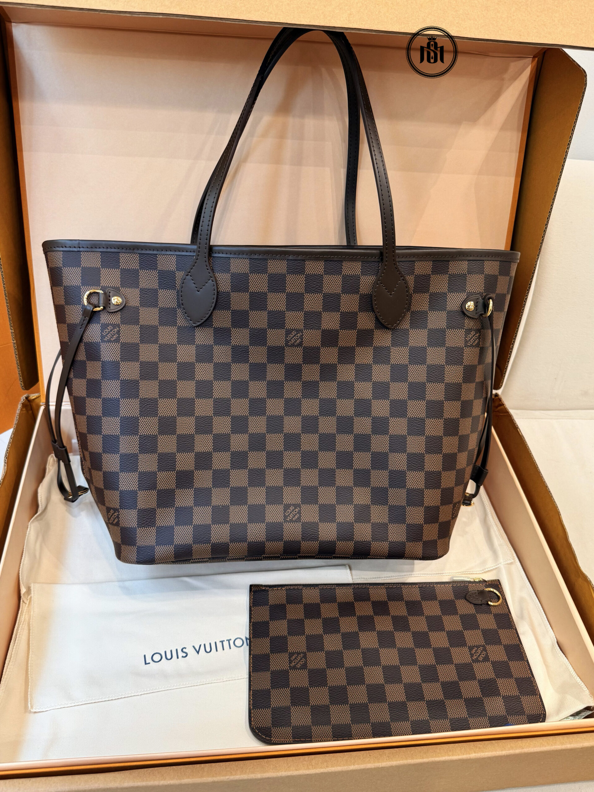 TÚI LV NEVERFULL MM DAMIER EBENE RED CERISE N40599 2 TÚI LV NEVERFULL MM DAMIER EBENE RED CERISE N40599 - Ảnh 2