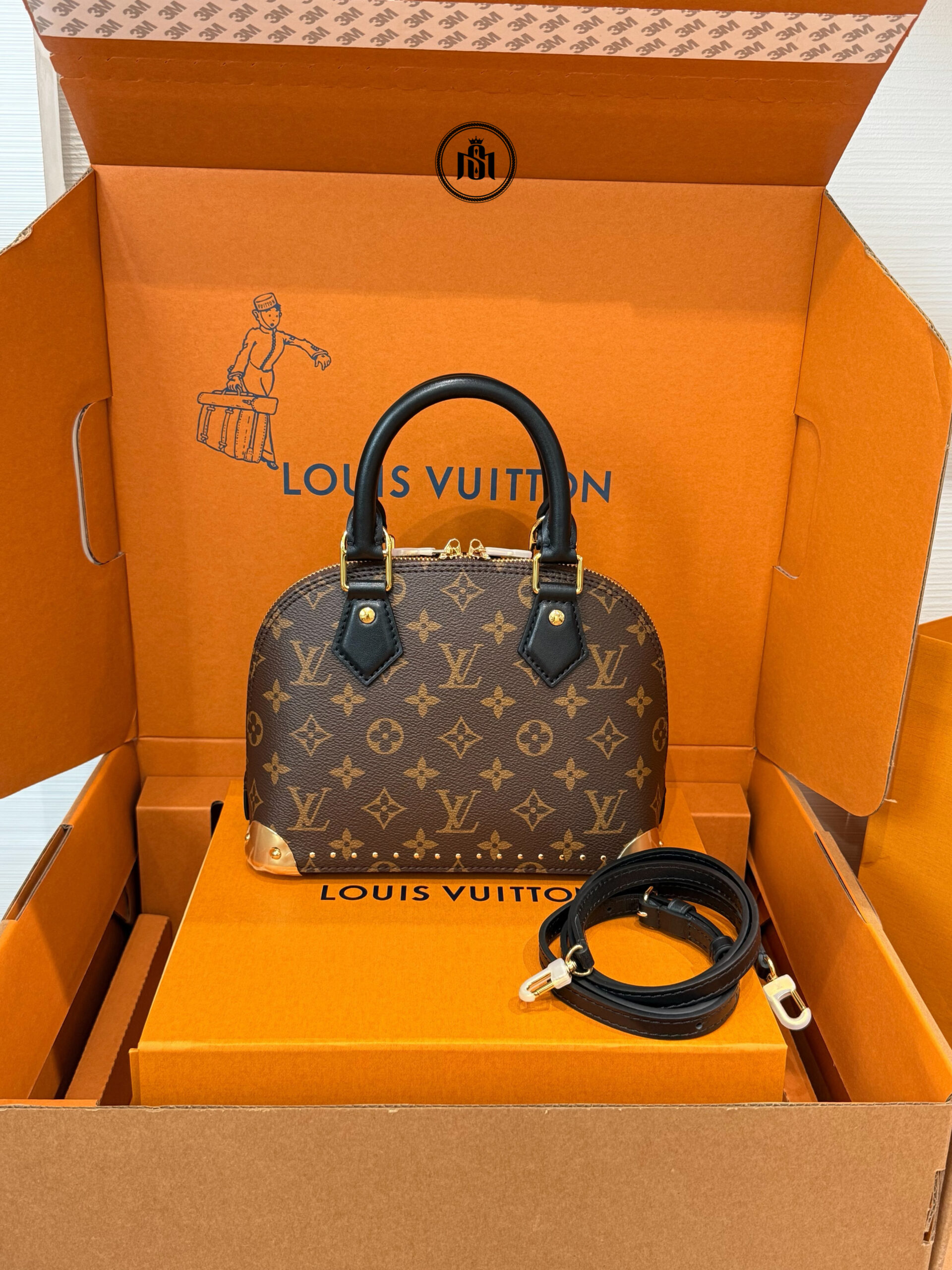 TÚI LOUIS VUITTON ALMA TRUNK BB MONOGRAM M26084 11 TÚI LOUIS VUITTON ALMA TRUNK BB MONOGRAM M26084 - Ảnh 11