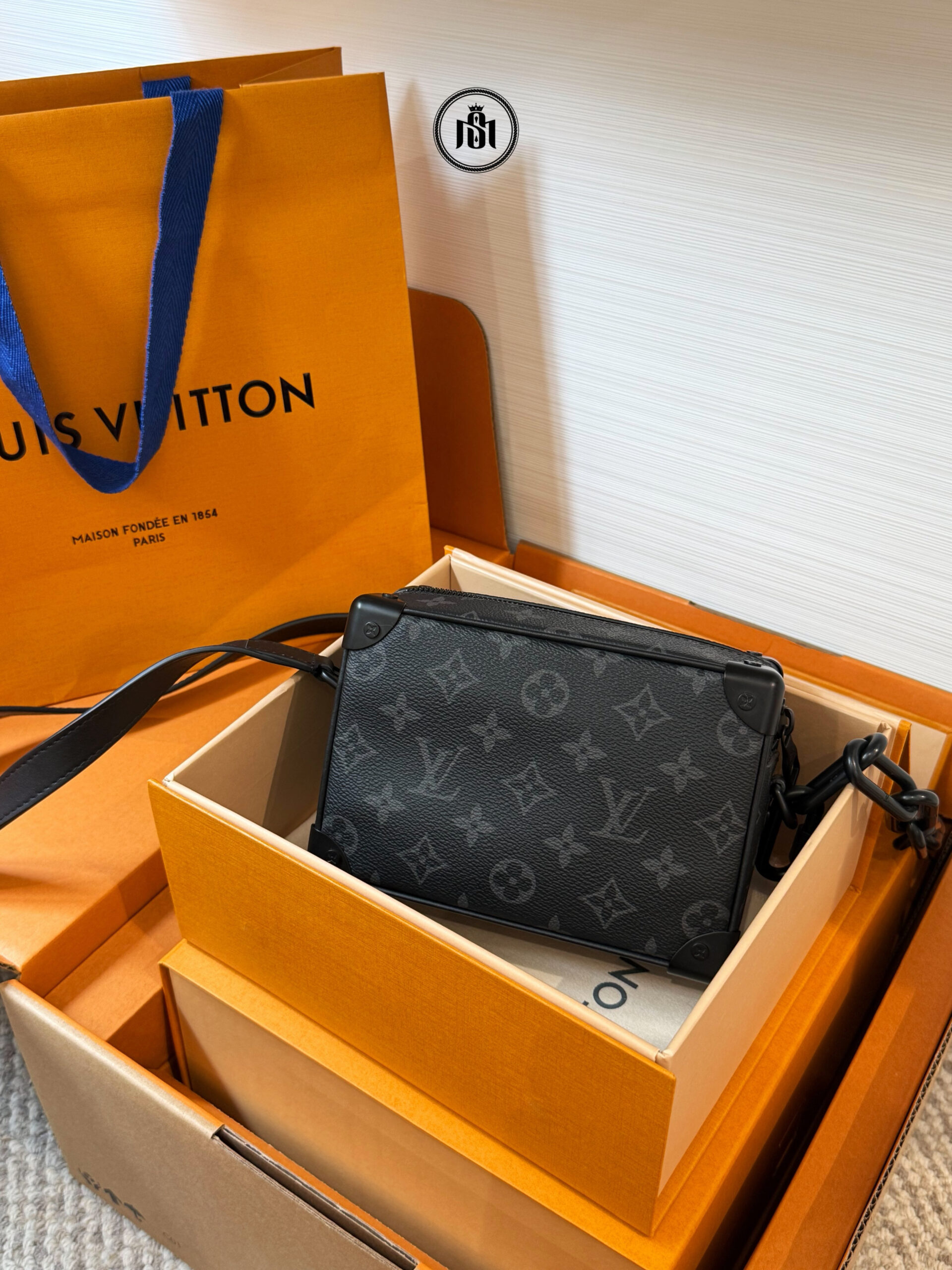 TÚI LOUIS VUITTON MINI SOFT TRUNK MONOGRAM ECLIPSE M44735 10 TÚI LOUIS VUITTON MINI SOFT TRUNK MONOGRAM ECLIPSE M44735 - Ảnh 10